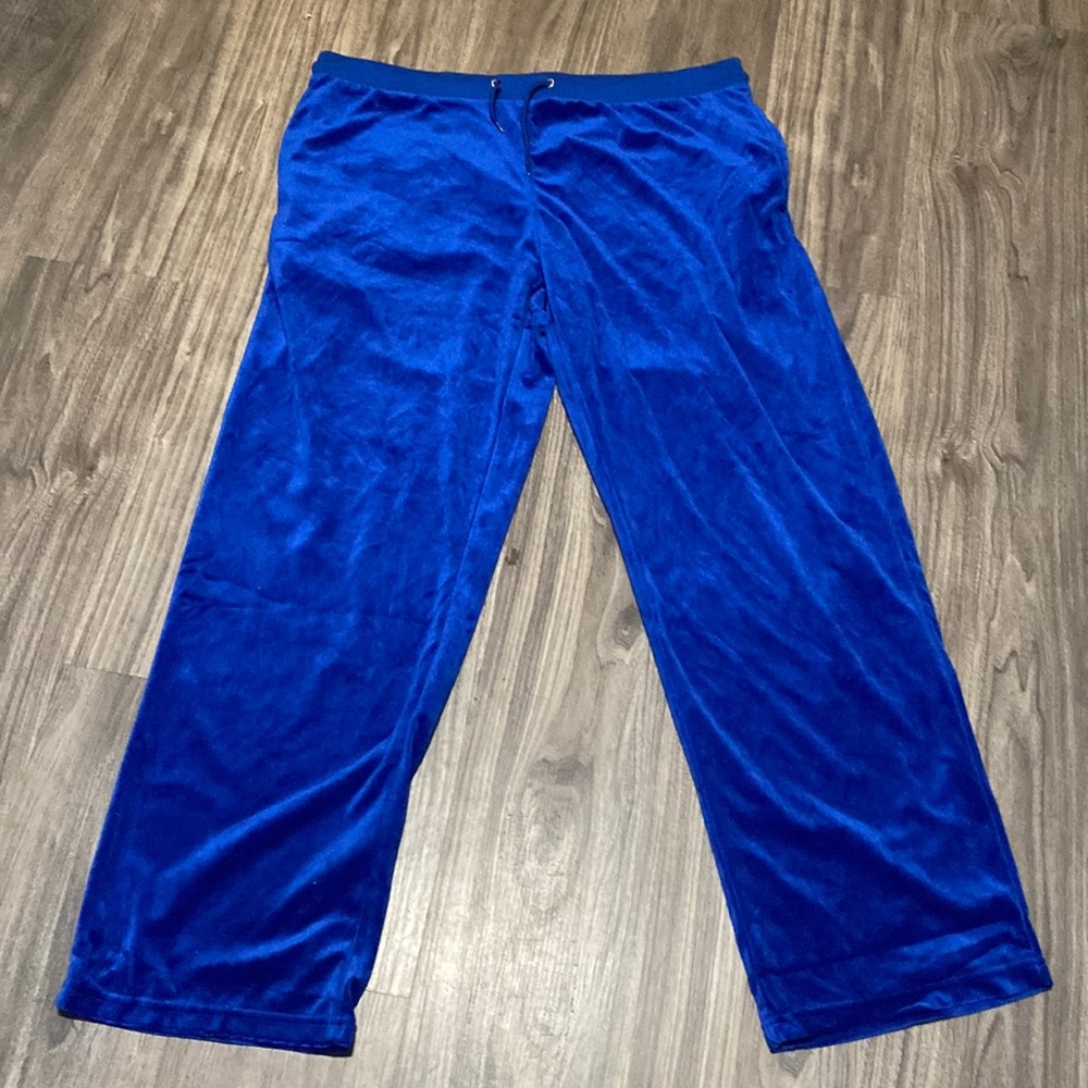 Lounge Pants Soft Velour Tracksuit Deep Blue Size 3X